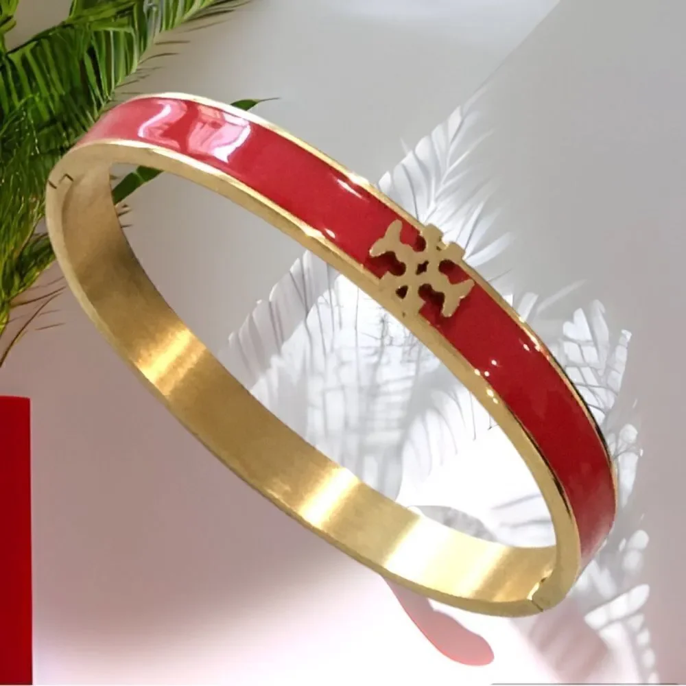 ENAMEL BRACELET GOLD/RED